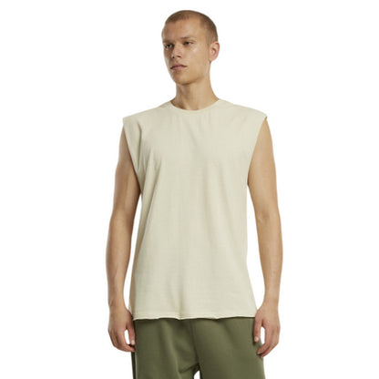 Sand - Side - New Morning Studios Mens Plain Sleeveless T-Shirt