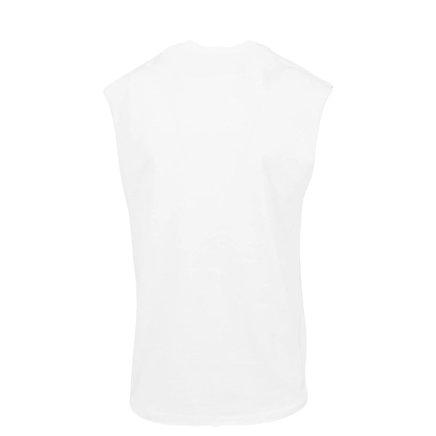 White - Back - New Morning Studios Mens Plain Sleeveless T-Shirt