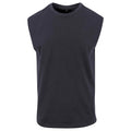 Navy - Front - New Morning Studios Mens Plain Sleeveless T-Shirt