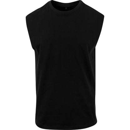 Black - Front - New Morning Studios Mens Plain Sleeveless T-Shirt