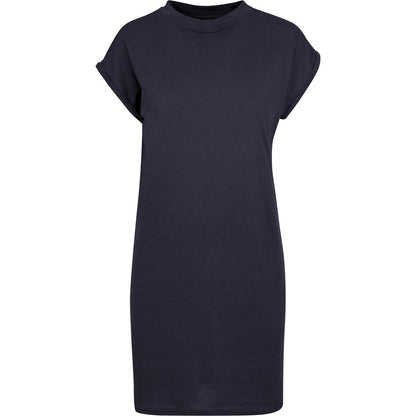 Navy - Front - New Morning Studios Womens-Ladies T-Shirt Dress
