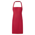 Red - Front - Premier Ladies-Womens Essential Bib Apron - Catering Workwear