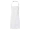 White - Front - Premier Ladies-Womens Essential Bib Apron - Catering Workwear