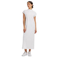 White - Lifestyle - Build Your Brand Womens-Ladies Extended Shoulder Long Midi Dress