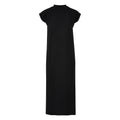 Black - Front - Build Your Brand Womens-Ladies Extended Shoulder Long Midi Dress
