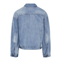 New Light Blue Washed - Back - Build Your Brand Mens Boxy Denim Jacket