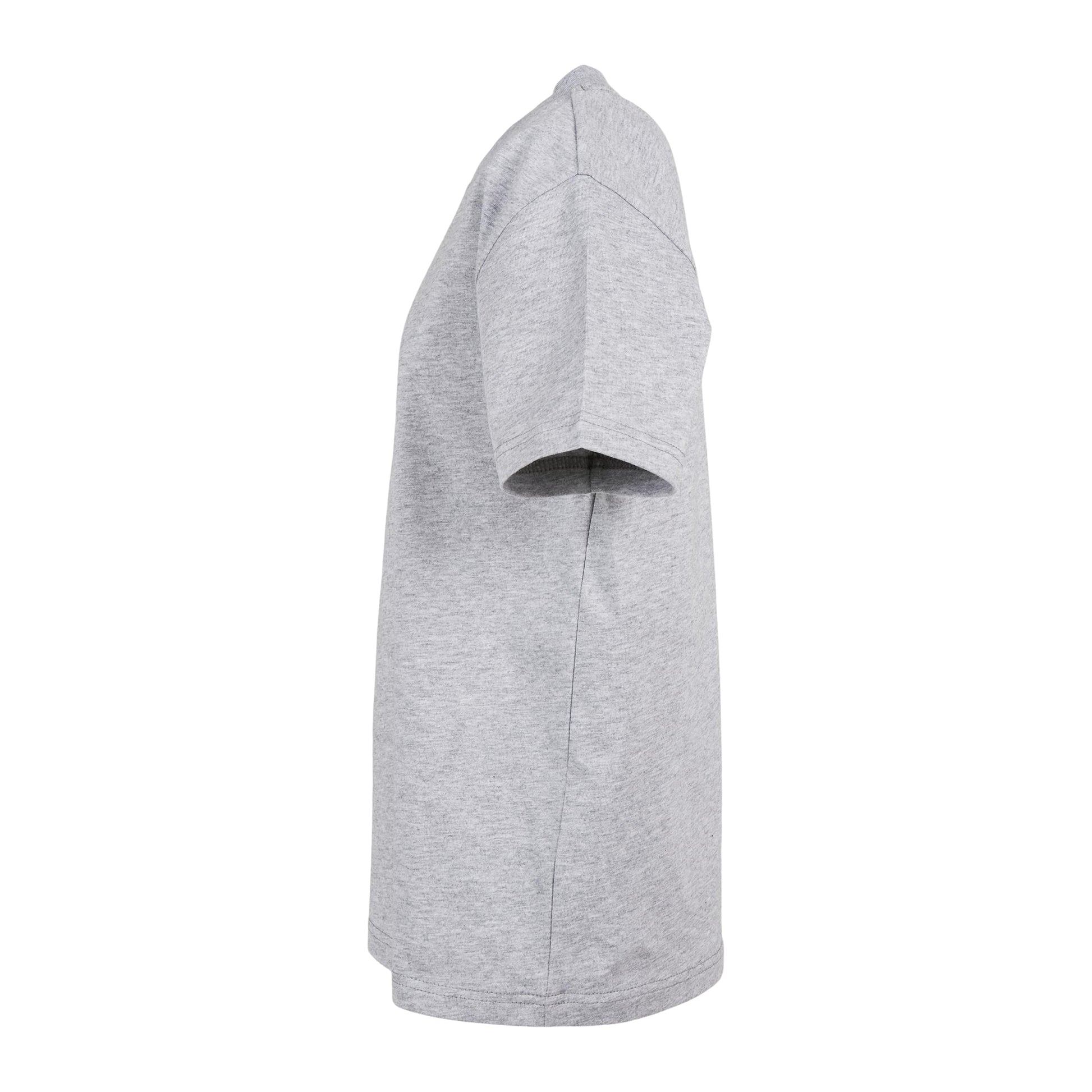 Heather Grey - Side - Build Your Brand Childrens-Kids Basic Organic T-Shirt