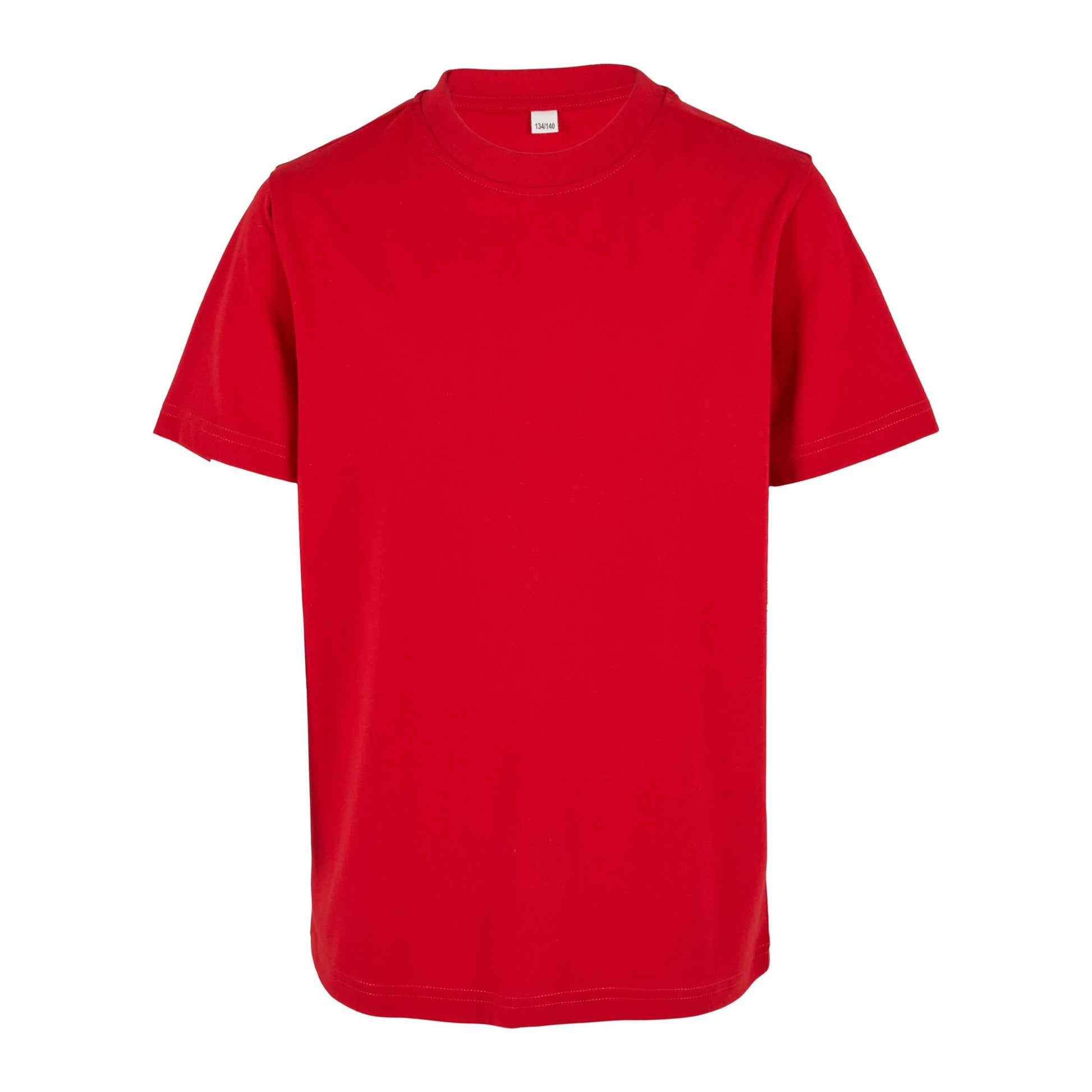 City Red - Front - Build Your Brand Childrens-Kids Basic Organic T-Shirt