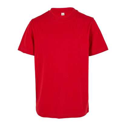 City Red - Front - Build Your Brand Childrens-Kids Basic Organic T-Shirt