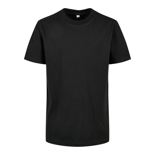 Black - Front - Build Your Brand Childrens-Kids Basic Organic T-Shirt