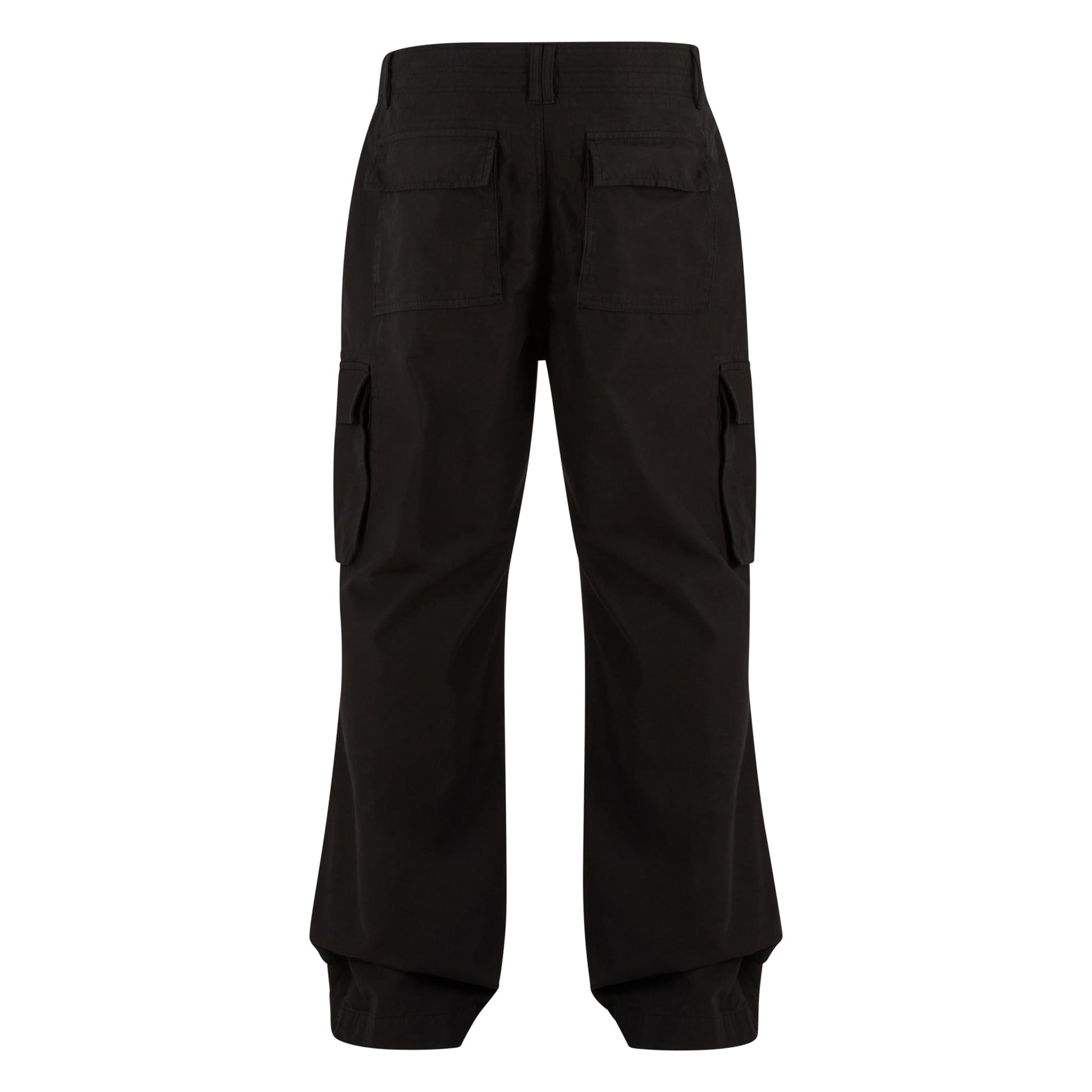 Black - Back - Build Your Brand Mens Classic Cargo Trousers