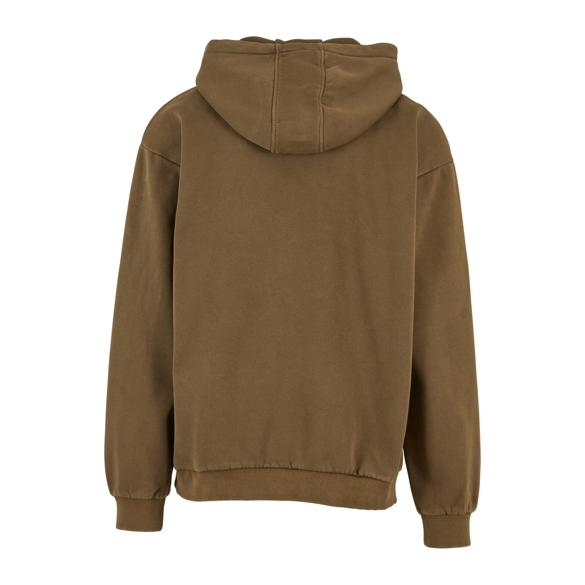 Warm Khaki - Back - Build Your Brand Mens Vintage Heavyweight Hoodie