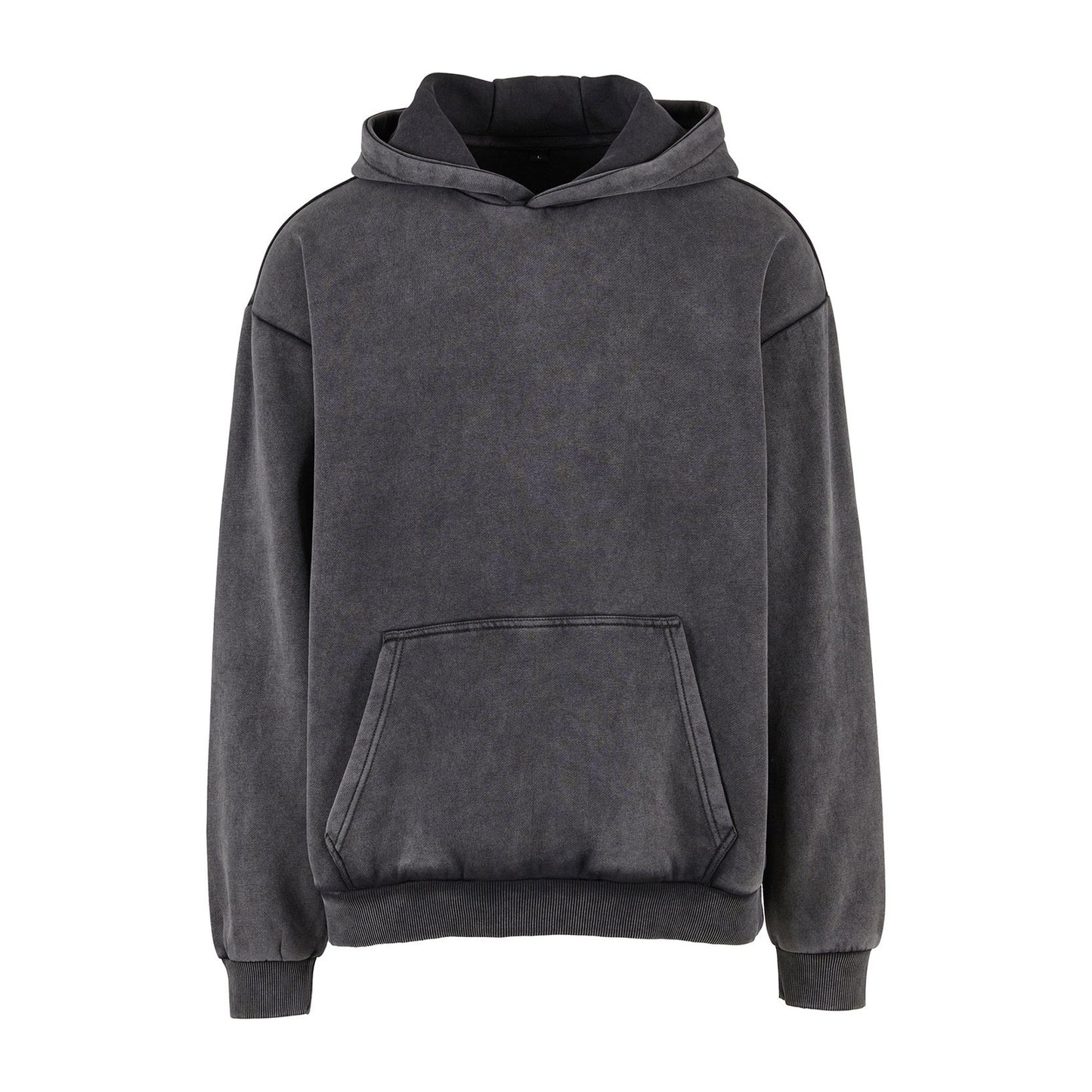 Magnet Grey - Front - Build Your Brand Mens Vintage Heavyweight Hoodie
