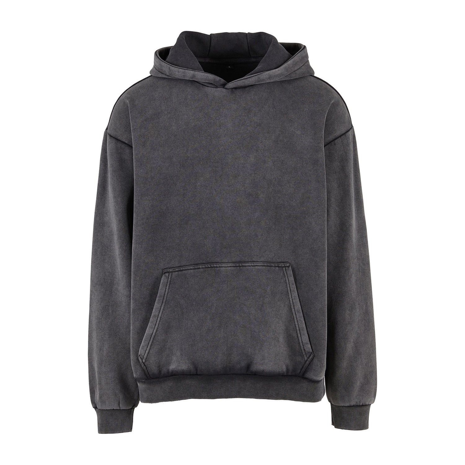 Magnet Grey - Front - Build Your Brand Mens Vintage Heavyweight Hoodie