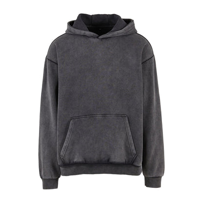 Magnet Grey - Front - Build Your Brand Mens Vintage Heavyweight Hoodie