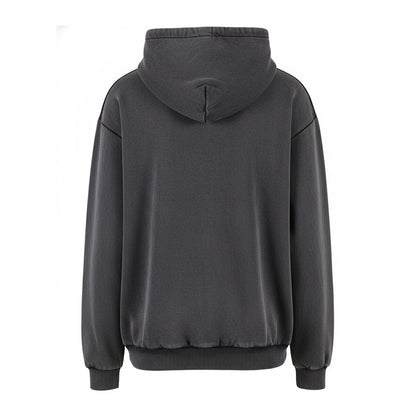 Magnet Grey - Back - Build Your Brand Mens Vintage Heavyweight Hoodie