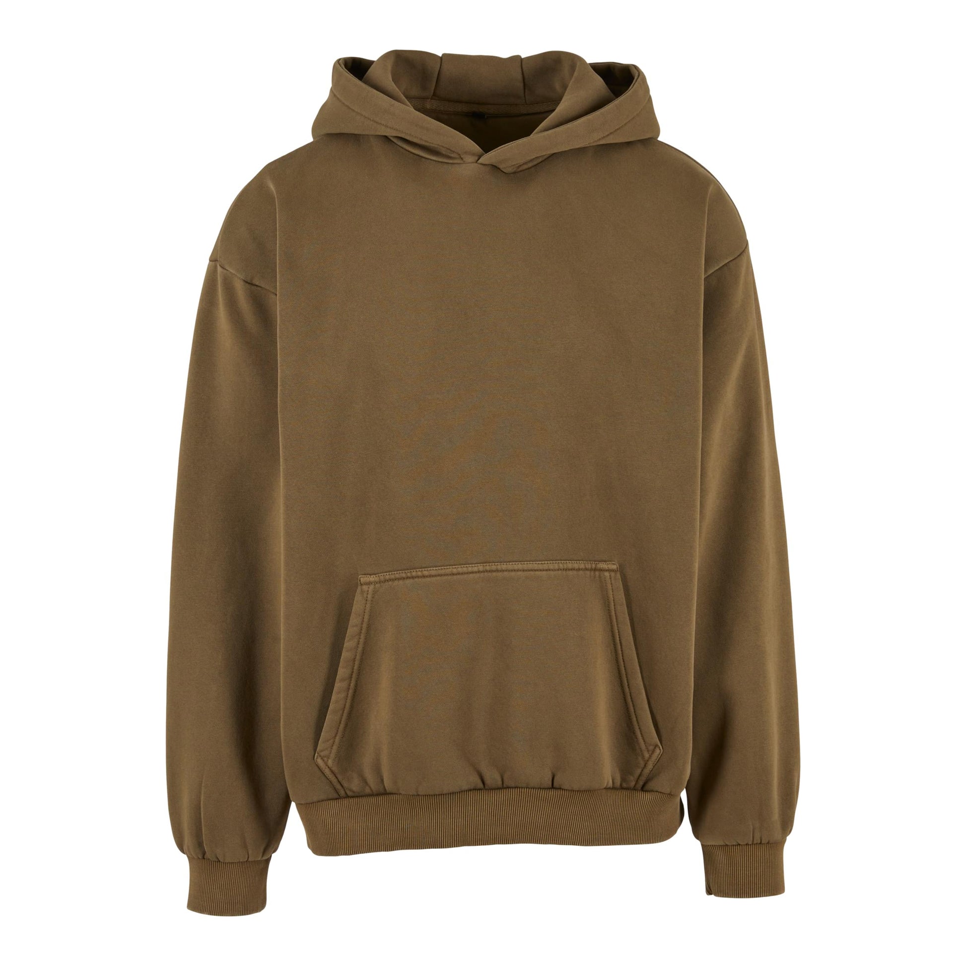 Warm Khaki - Front - Build Your Brand Mens Vintage Heavyweight Hoodie