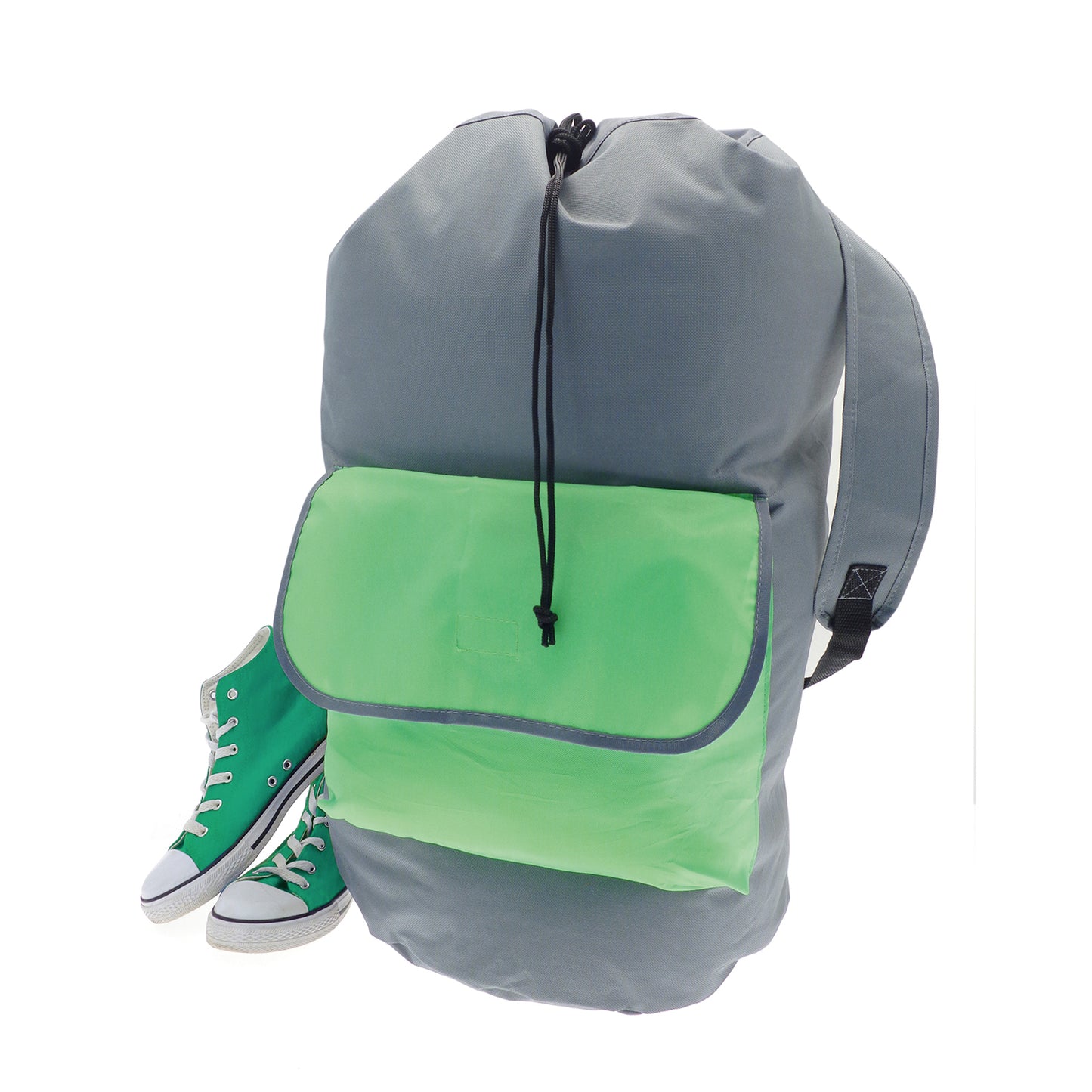 Grey - Front - H&L Colour Block Laundry Bag
