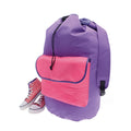 Purple - Front - H&L Colour Block Laundry Bag