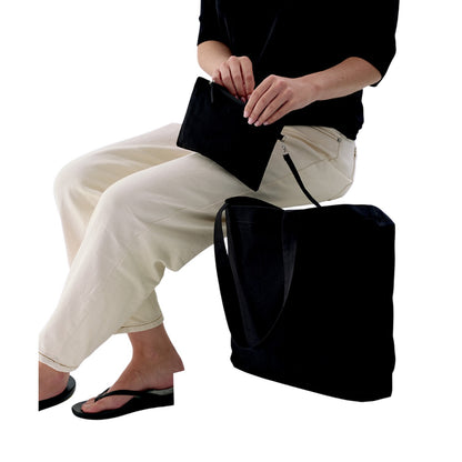 Black - Back - Nutshell Cruise Recycled 11L Tote Bag & Purse Set