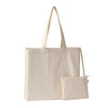 Natural - Front - Nutshell Cruise Recycled 11L Tote Bag & Purse Set