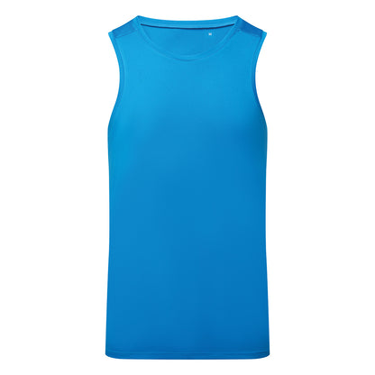 Sapphire - Front - TriDri Mens Ion-Charge Performance Vest Top