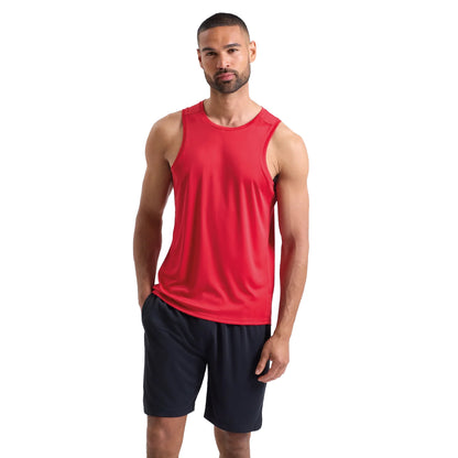 Fire Red - Lifestyle - TriDri Mens Ion-Charge Performance Vest Top