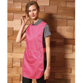 Fuchsia - Side - Premier Ladies-Womens Pocket Tabard - Workwear