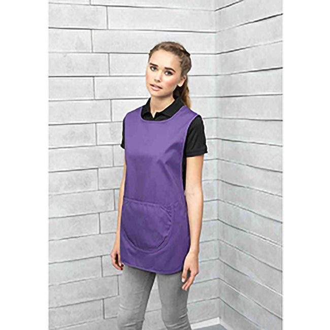 Purple - Back - Premier Ladies-Womens Pocket Tabard - Workwear