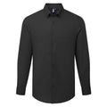 Black - Front - Premier Mens Supreme Oxford Long-Sleeved Shirt