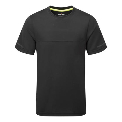 Black - Front - Portwest Mens EV4 T-Shirt