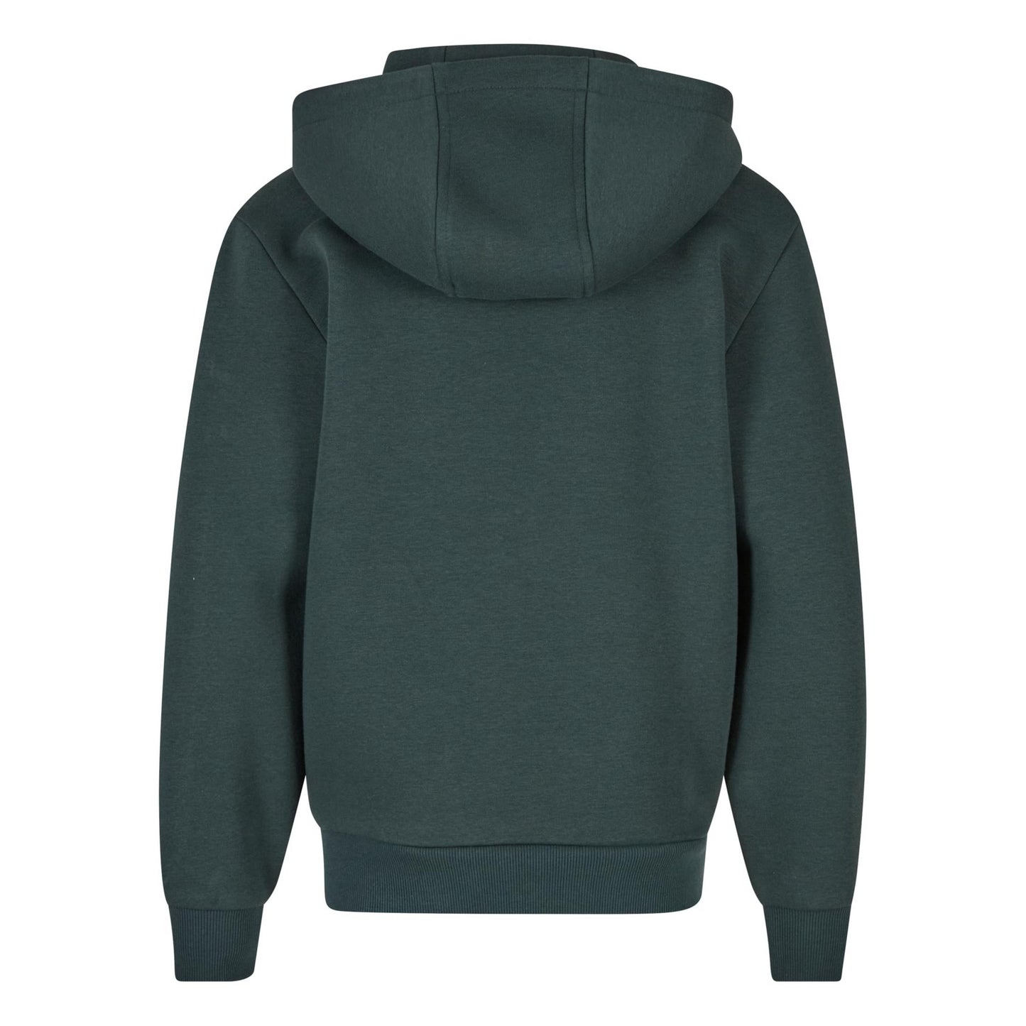 Bottle Green - Back - Build Your Brand Childrens-Kids Fluffy Full Zip Hoodie