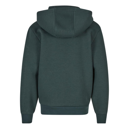 Bottle Green - Back - Build Your Brand Childrens-Kids Fluffy Full Zip Hoodie