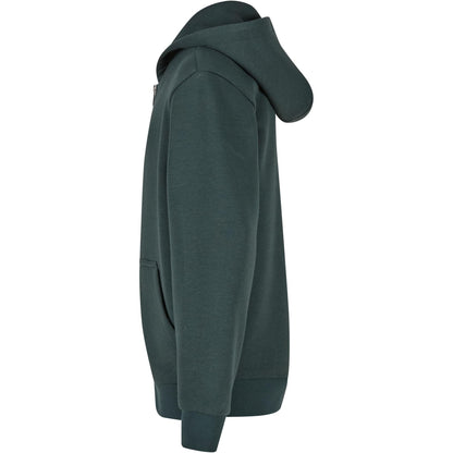 Bottle Green - Lifestyle - Build Your Brand Childrens-Kids Fluffy Full Zip Hoodie