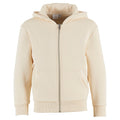 White Sand - Front - Build Your Brand Childrens-Kids Fluffy Full Zip Hoodie