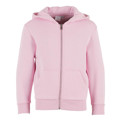Soft Pink - Front - Build Your Brand Childrens-Kids Fluffy Full Zip Hoodie
