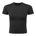 Black - Front - TriDri Womens-Ladies Recycled Fitted Top