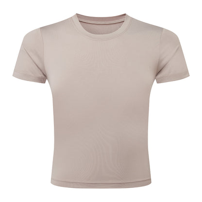 Stone - Front - TriDri Womens-Ladies Recycled Fitted Top