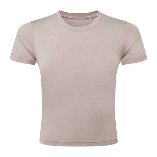 Stone - Front - TriDri Womens-Ladies Recycled Fitted Top