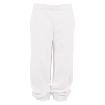 White - Front - Build Your Brand Childrens-Kids Basic Plain Jogging Bottoms