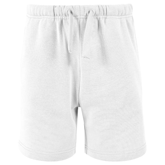 White - Front - Build Your Brand Childrens-Kids Basic Sweat Shorts