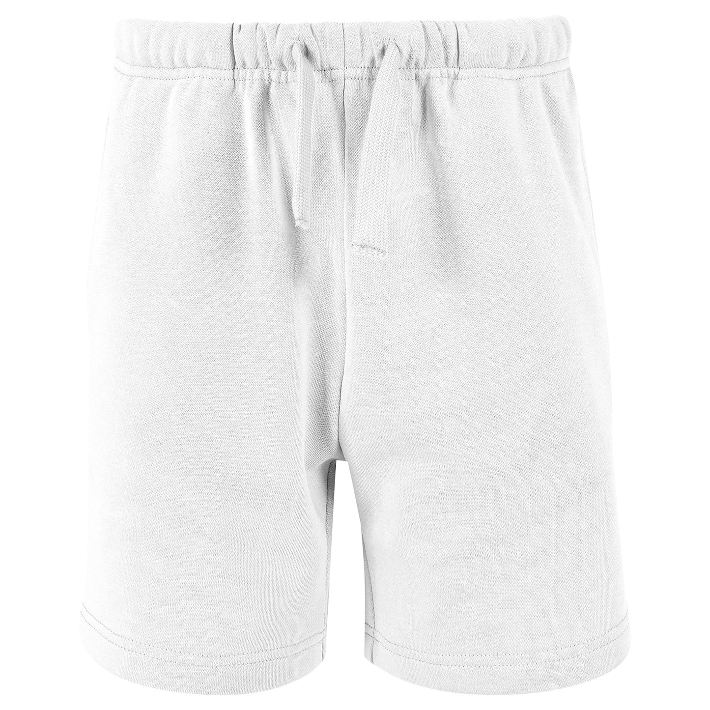 White - Front - Build Your Brand Childrens-Kids Basic Sweat Shorts