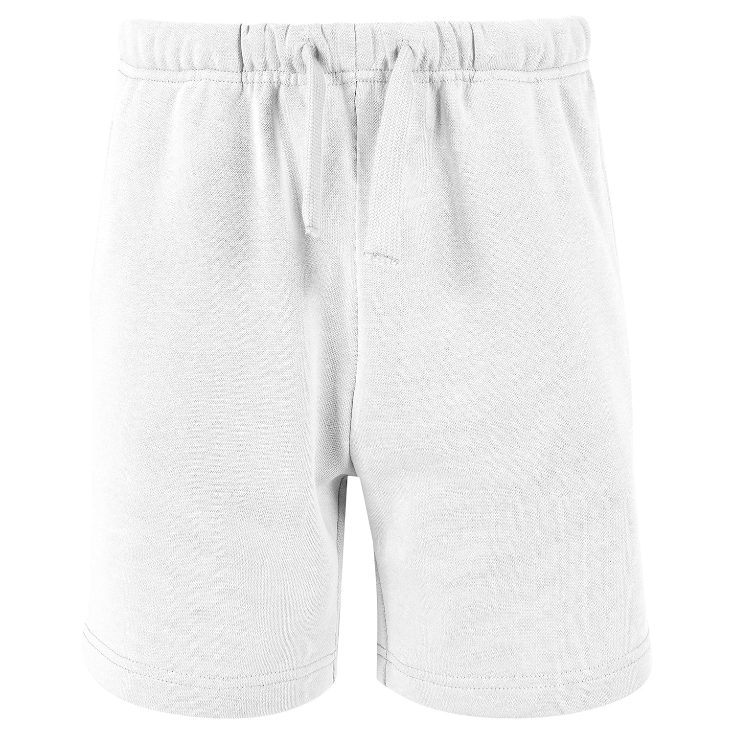 White - Front - Build Your Brand Childrens-Kids Basic Sweat Shorts