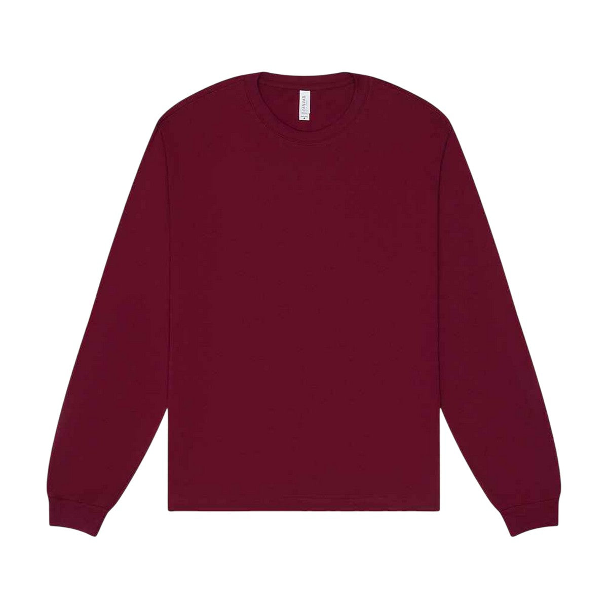 Maroon - Front - Bella + Canvas Unisex Adult Heavy Boxy Long-Sleeved T-Shirt