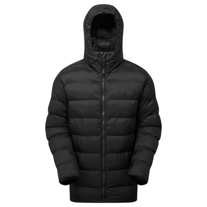 Black - Front - 2786 Mens Solitude Recycled Hooded Padded Jacket