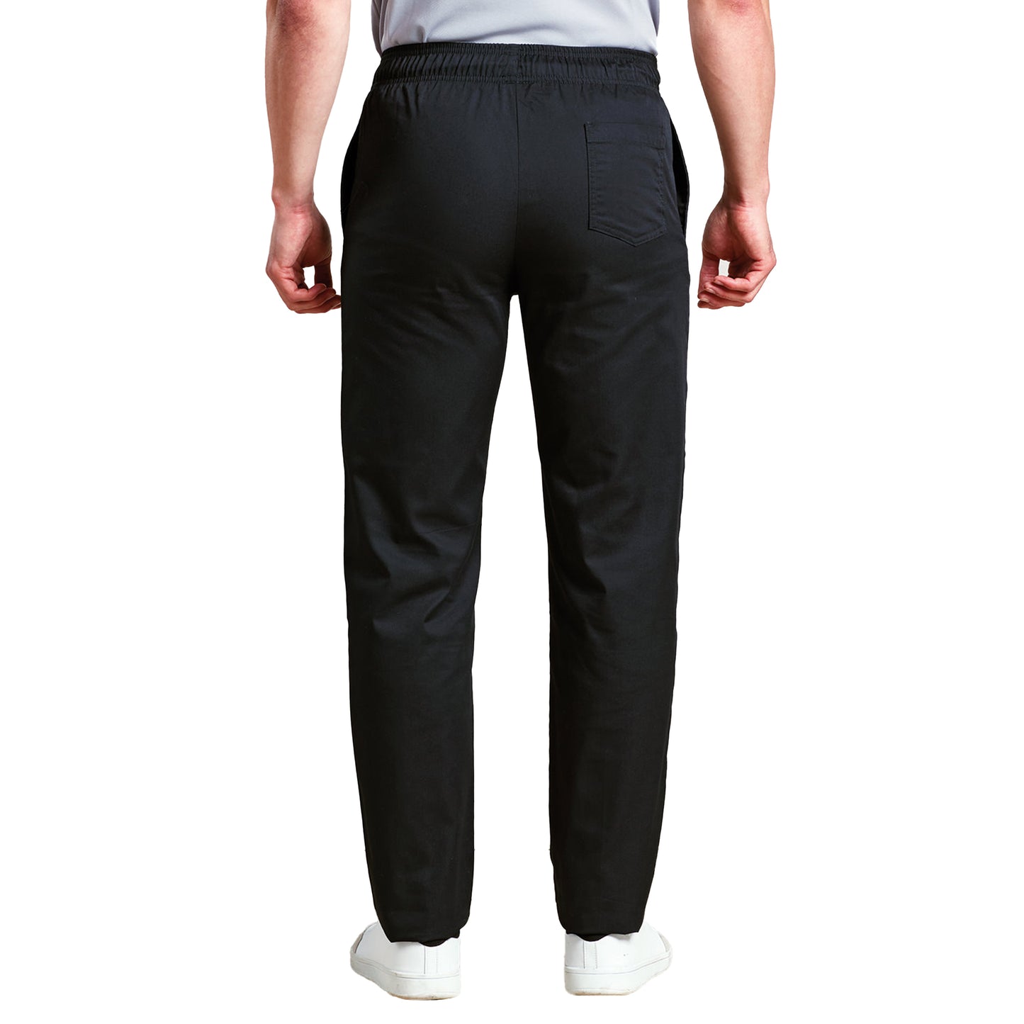 Black - Back - Premier Unisex Adult Slim Leg Chef Trousers