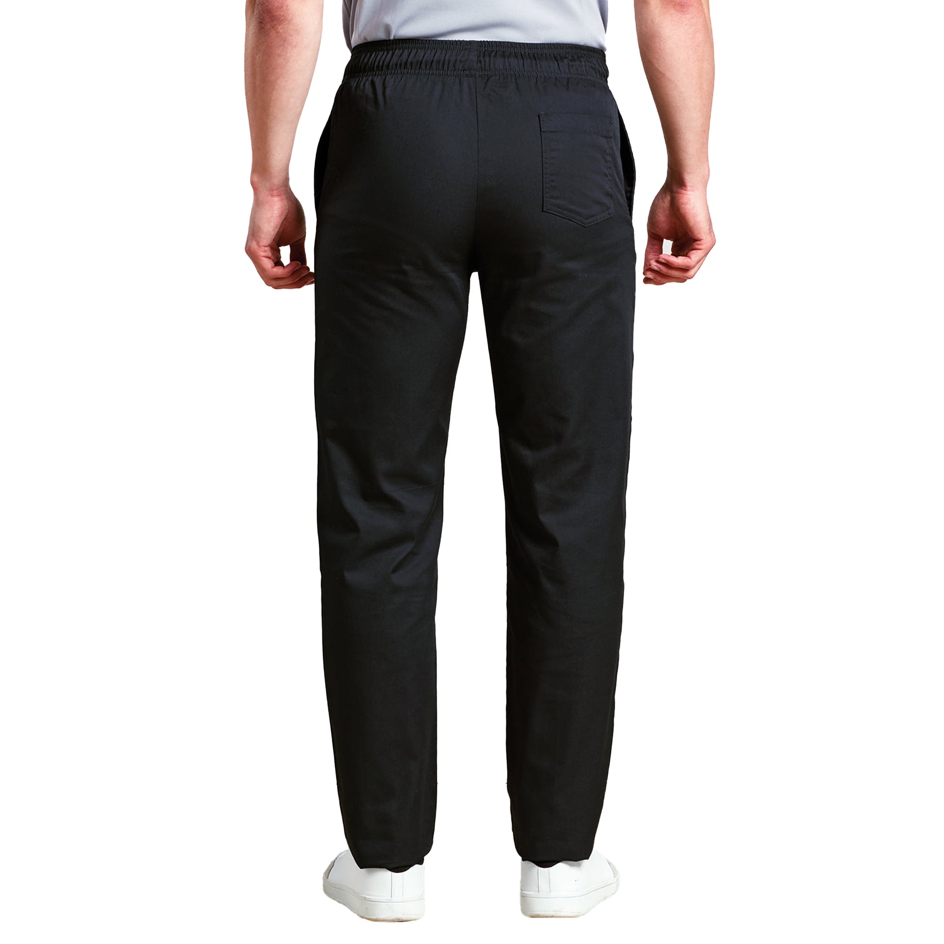 Black - Back - Premier Unisex Adult Slim Leg Chef Trousers