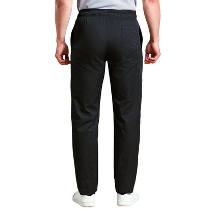 Black - Back - Premier Unisex Adult Slim Leg Chef Trousers