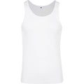 White - Front - Build Your Brand Mens Plain Tank Top
