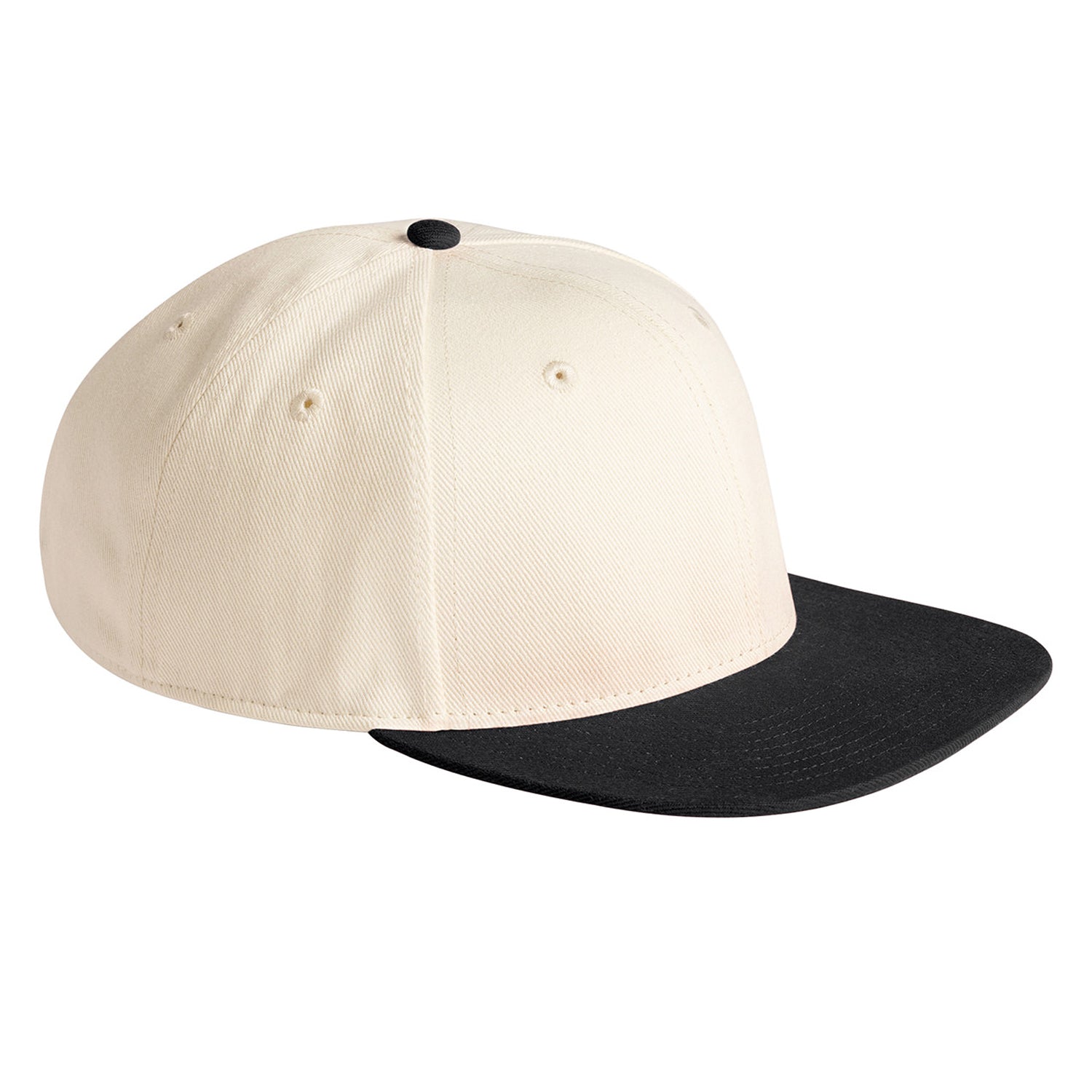 Natural-Black - Front - Beechfield Unisex Adult Baseball Cap